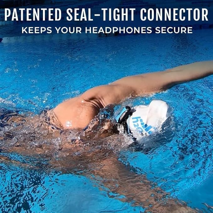 H2O Audio Stream 3 PRO and Surge S+ Earbuds - Underwater Streaming Music Waterproof MP3 Player for Swimming with Bluetooth and Short Cord Underwater Headphones with Superior Sound Quality (Blue)
