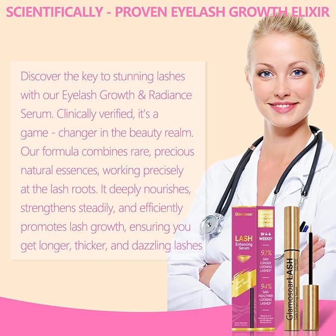 Eyelash Growth Serum Lash Boost & Enhancing Serum - Get Fuller,Longer,Stronger Lashes 4ml