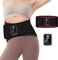Red Light Therapy Belt, Rechargeable Infrared Light Therapy Device with Massage and Timer, Wearable 660nm&850nm Red Light Therapy Wrap Belt for Body Pain Relief(8.4’‘ * 48’‘）