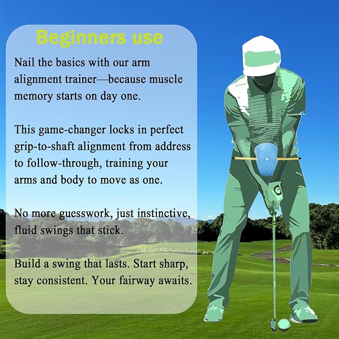 The Connector Golf Training Aid,Efficiency of Putting,Chipping,Golf Swing Trainer Aid,Training Aid Enhance Hand Positioning for All Skill Levels-Portable,with Anti Sip Adhesive