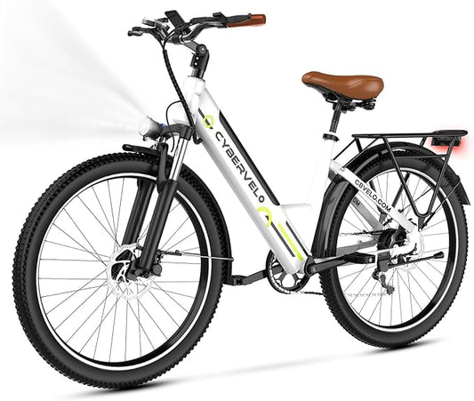 1000 Peak Electric Bike for Adults,up 80 Miles Removable Battery Ebike, 26" Electric E Bike with 7-Speed,Adult Electric Bicycles for Commute Beach Snow Womens All Terrain