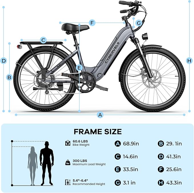 DriftGod 26" Electric Bike for Adults – Powerful 1000W Motor, 48V Removable Battery, 7-Speed, Front Suspension & LCD Display – Commuter and Mountain EBike for Women