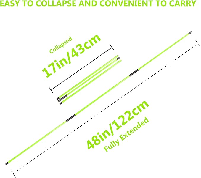 Golf Alignment Sticks - Golf Sticks Alignment Aid Golf Alignment Rods for Aiming, Putting, Full Swing Trainer, Posture Corrector Golf Training aid with Clear Tube Case