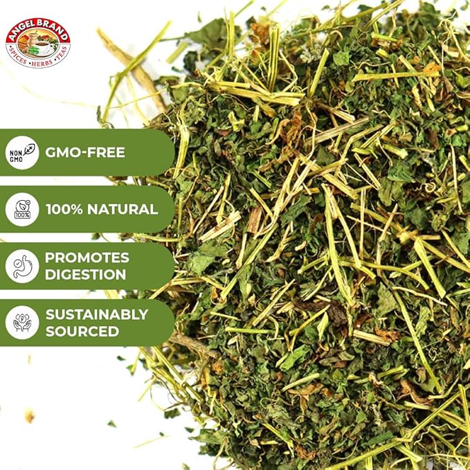 Angel Brand Dried Cerasse Leaves 0.25 0z Pouch Pack of 3 - Melon Bitter Leaf Spice Derived from Melon Plant - Provides Health Benefits - Offers Slightly Bitter & Robust Flavor