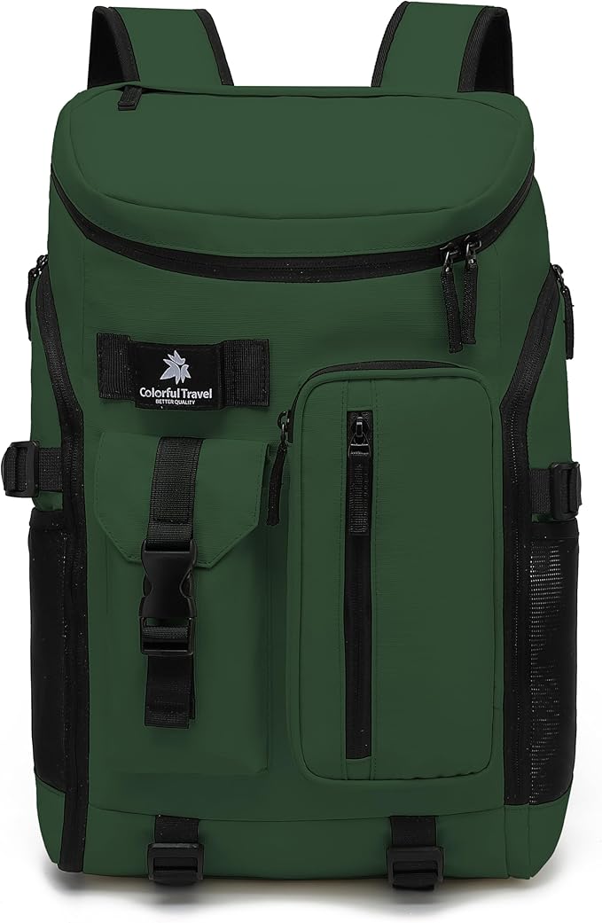 Kalesi Gym Duffle Tennis Bag Backpack 4-Way Waterproof with Shoes Compartment for travel Sport Hiking laptop (Forest green)