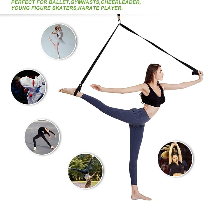 UBING Leg Stretcher, Door Flexibility Trainer, Over The Door Strech Strap for Flexibility, Splits Trainer for Dance Ballet Cheer Gymnastics Taekwondo Stretching