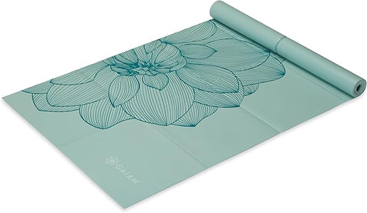 Gaiam Yoga Mat - Folding Travel Fitness & Exercise Mat - Foldable Yoga Mat for All Types of Yoga, Pilates & Floor Workouts (68"L x 24"W x 2mm Thick)