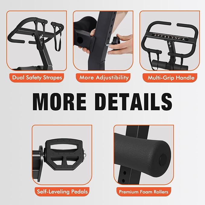 GMWD Stretch Machine, Full Body Stretching Equipment for Flexibility Training, Adjustable Leg Stretcher Machine, Lower Back Stretcher, Flexibility Trainer for Home Gym, Improve Mobility & Posture