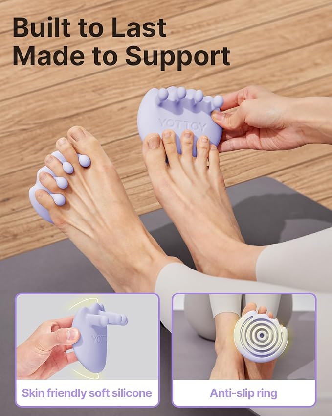 YOTTOY Foot Arch Trainer for Flat Feet, Plantar Fasciitis Relief &Arch Support Strengthening, Portable Arch Metatarsal Exercise Brace for Home and Gym