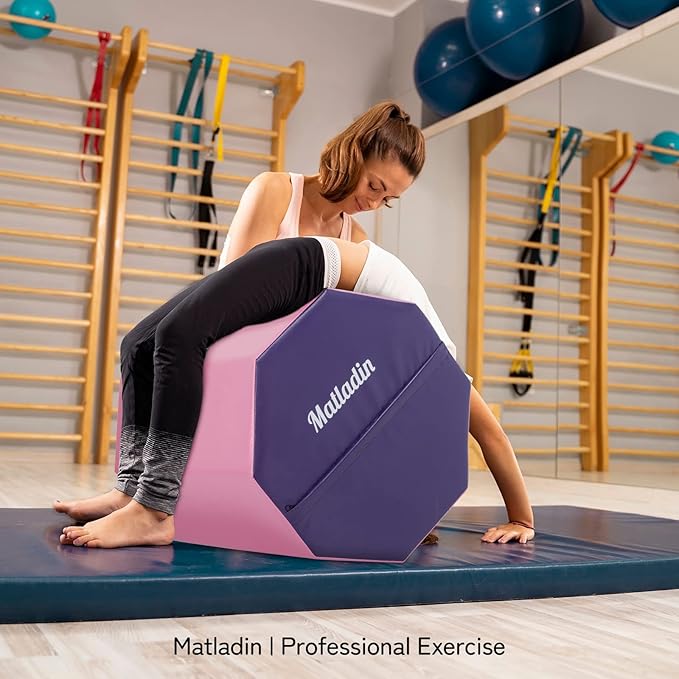 Gymnastics Octagon Mat 24"x26" Skill Shape Tumbling Backbend Trainer Exercise Mat for Preschool Kids Gym Cheerleading, Martial Art