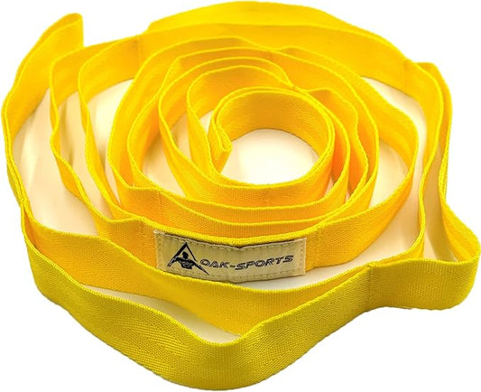 Stretching Strap Yoga Strap with Loops, Stretch Straps for Physical Therapy, Non-Elastic Exercise Strap for Pilates, Dance and Gymnastics with Workout Guide
