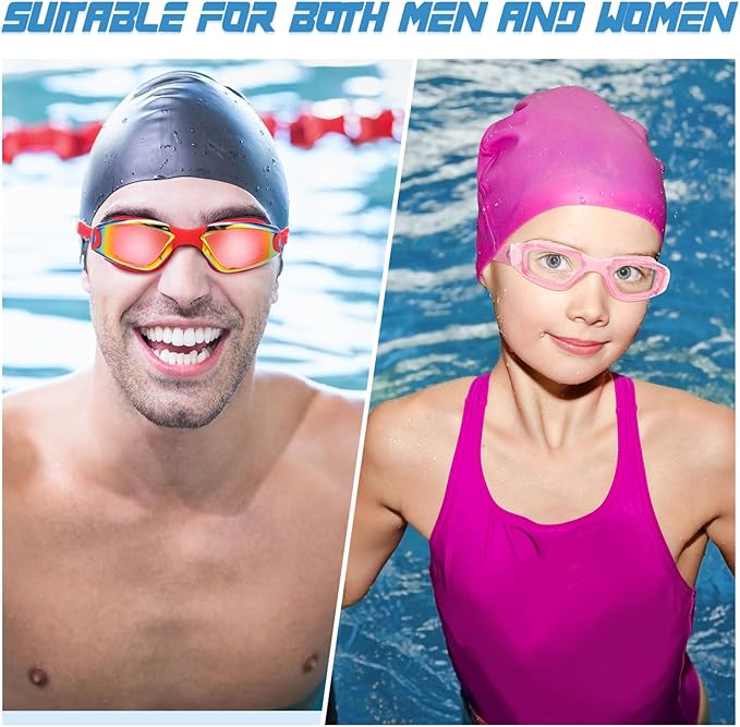 Konohan 10 Pack Swim Goggles Bulk for Kids adult Pool Goggles Anti Fog Silicone No Leak Swimming Glasses for Men Women Youth