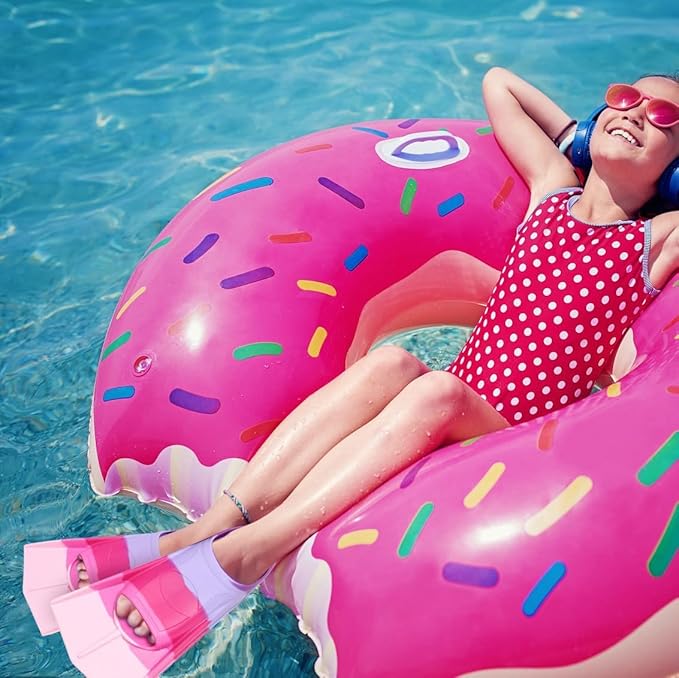 Kids Swim Fins,Short Kids Fins Youth Swimming Flippers for Lap Swimming Training for Children Girls Boys Beginners