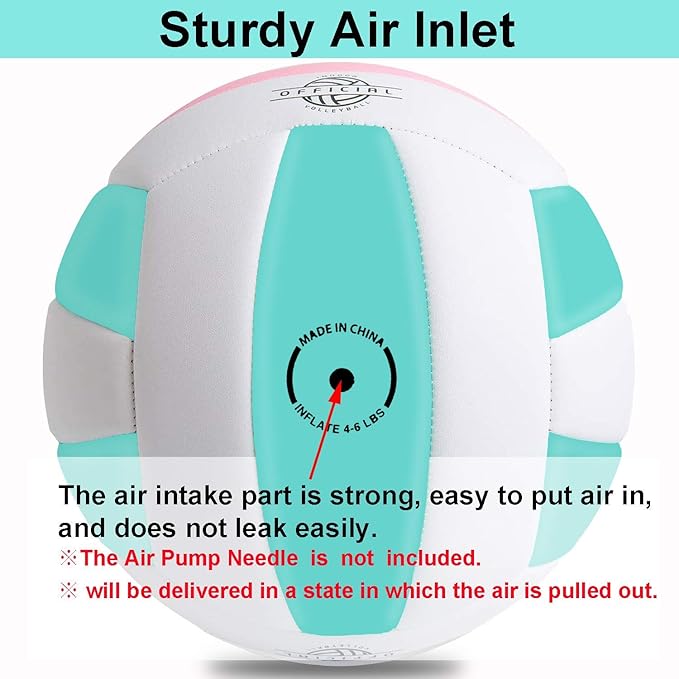 EVZOM Super Soft Volleyball Beach Volleyball Official Size 5 for Outdoor/Indoor/Pool/Gym/Training Premium Volleyballs Equipment Durability Stability Sports Ball