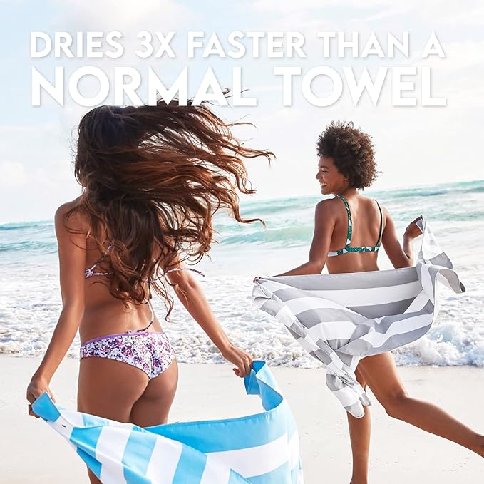 Dock & Bay Beach Towel - Quick Dry, Sand Free - Compact, Lightweight - 100% Recycled - Includes Bag - Cabana Light - Lombok Lilac - Extra Large (200x90cm, 78x35)