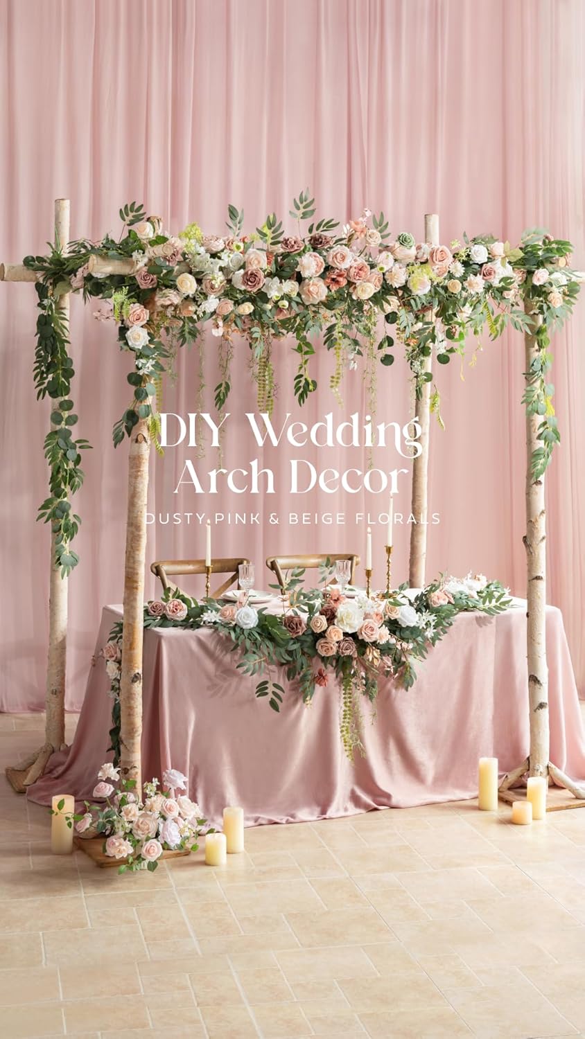 Ling's Moment Artificial Flowers, 25Pcs 3" Roses in Dusty Rose Shades, Realistic DIY Foam Floral Decor for Wedding Bouquets/Centerpieces, Outdoor Party Backdrops, Room/Table, and Garden/Pot Decoration