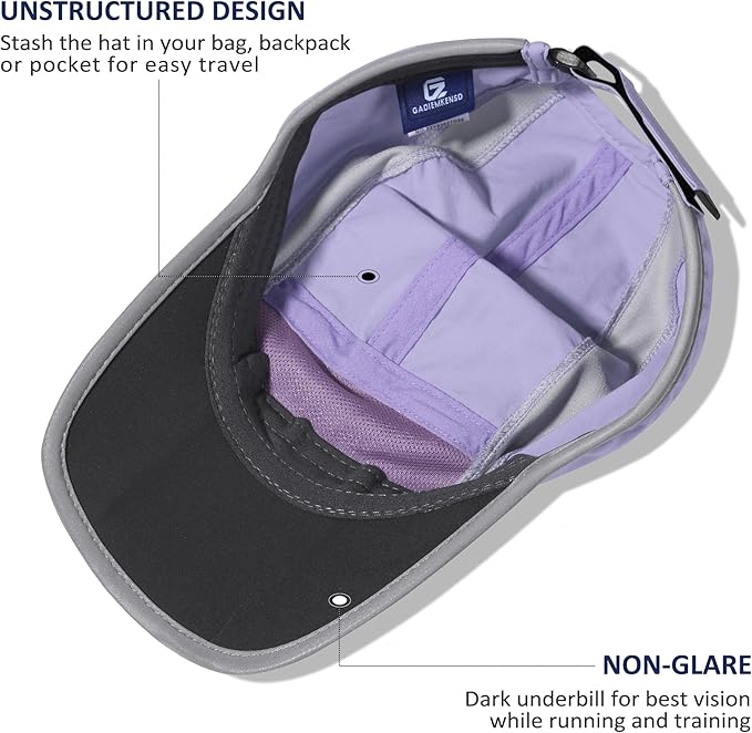 GADIEMKENSD Reflective Folding Outdoor Hat Unstructured Design UPF 50+ Sun Protection Sport Hats for Womens and Mens
