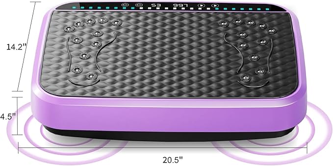Vibration Plate Fitness Platform Whole Body Exercise Machine with 120 Speed Levels, Lymphatic Drainage, Fat Burning, and Weight Loss, Perfect for Women, Men, and Home Gym Exercise