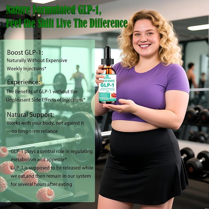 GLP-1 Supplements Drops | 9-in-1 Premium GLP1 Boost w. Berberine, Ceylon Cinnamon, Green Tea Extra- ct Eriocitrin, Naturally GLP 1 Support for Metabolism & Gut Digestion丨Raspberry, Sugar Free