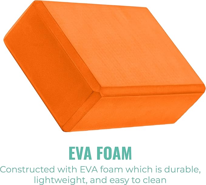 3" Yoga Block, 10 Pack Bulk EVA Foam Yoga Blocks, Firm and Supportive Yoga Brick, Balance Foam for Stretching, Pilates, and Workout, 3" x 6" x 9"