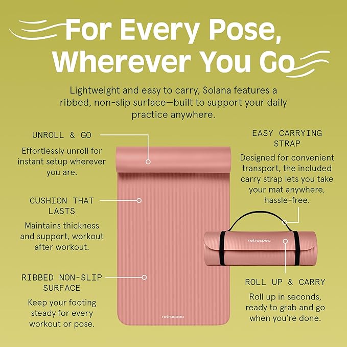 Retrospec Solana 1 inch Yoga Mat