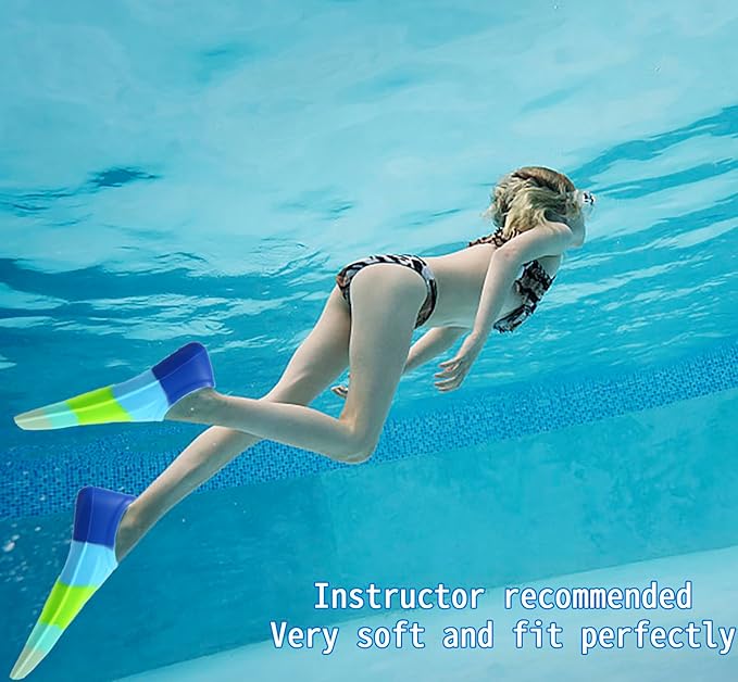 Kids Swim Fins,Short Comfortable Flippers for Lap Swimming and Training for Child,Girls,Boys,Beginners