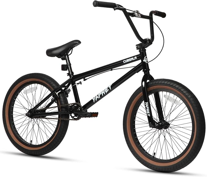 Freestyle BMX Bike, 20 Inch Yaphet Bicycle for Teen Beginner and Adult Riders, Bike with Hi-Ten Steel Frame, Multiple Colors