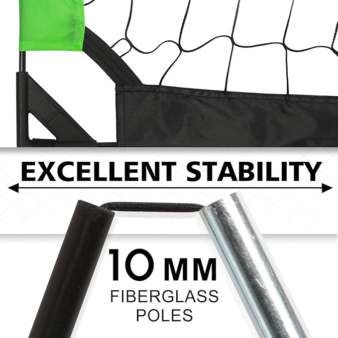 Kids Soccer Goal for Backyard, 6x4 9x5 FT Portable Soccer Nets Pop Up with Ball, Agility Ladder, Cones, Target & Carry Bag for Toddler Youth Outdoor Indoor Training Practice Sports Games Play