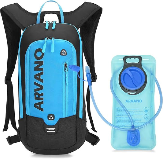Hydration Backpack, Lightweight Hydration Pack with 2L Water Bladder, 6L Water Backpack for Men Women Cycling, Hiking, Mountain Biking, Skiing