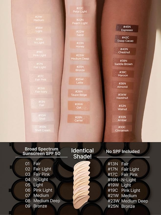 [JUNGSAEMMOOL OFFICIAL] Essential Skin Nuder Cushion (02 Fair Light) | Refill Included | Natural Finish | SPF50 Broad Spectrum | Makeup Artist Brand | Cream Foundation