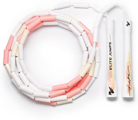 Elite Jumps - Do Hard Things 1” Beaded Jump Ropes - Strong & Durable Materials - Resize & Adjust - Fitness & Cardio Training - Improve Rhythm, Speed, Agility