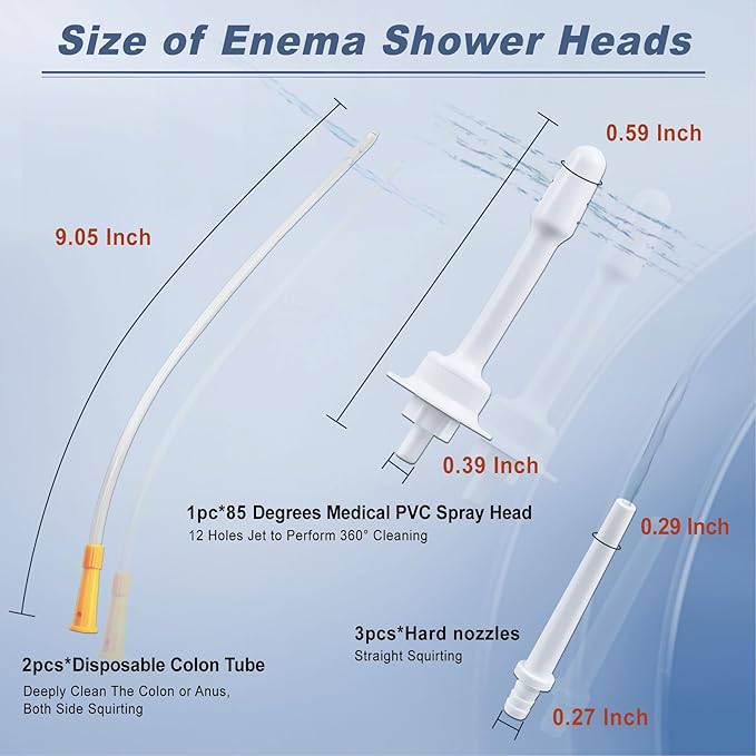 Electric Enema Bottle Set, TopQuaFocus Colon Cleanse Enema Kit for Women and Men, Feminine Care Douches with 3.96ft Silicone Hose, Automatic Organic Home Coffee Colonic Cleansing Enemas-BPA Free