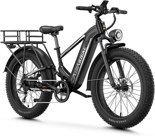 LEONX M2 Pro Electric Bike,1800W Motor Electric Bike for Adults, 26'' x 4.0'' Fat Tire Ebike with 48V 17.5AH Battery, 36MPH 85Miles Long Range Electric Mountain Bike, Up to 110 Nm