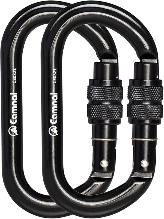Heavy Duty Carabiner, 25kn(About 5620 lbs) Oval Carabiner Clip O-Shape Rock Climbing Carabiner Lightweight Caribeener for Climbing, Mountaineer, Aerial Work