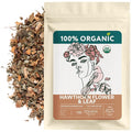 Hawthorn Leaf & Flower Tea Organic (4oz.) - Loose Hawthorne Tea for Blood Pressure Balance, Cardiovascular Health, Heart Support - Espino Blanco Hoja