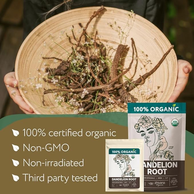 Super Value Pack 10 LB - Organic Dandelion Root Tea - Liver, Digestion, Gut Health - Herbal Coffee Alternative