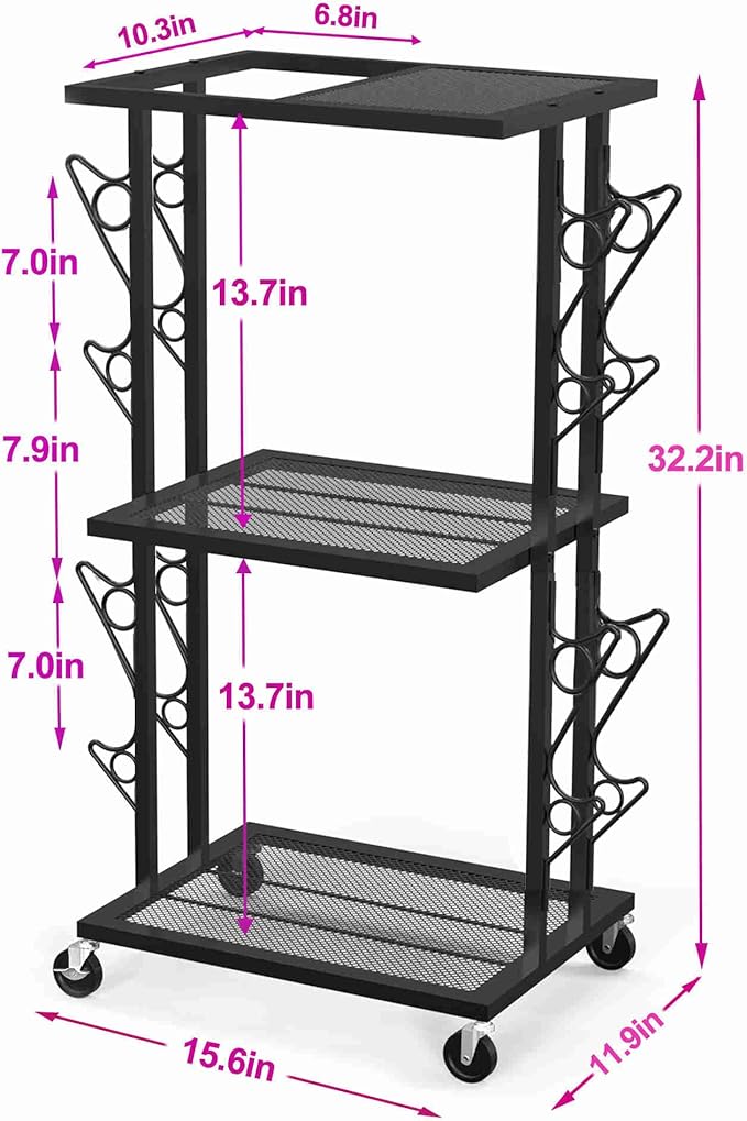 Dumbbell Rack Weight Rack for Home Gym Yoga Mat Storage Workout Equipment Organizer with Wheels
