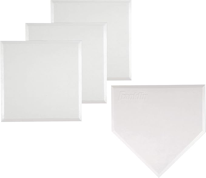Franklin Sports MLB Baseball Base Set - Throw Down Rubber Bases for Baseball + Softball with Home Plate - Portable Backyard Baseball, Softball, Kickball Bases