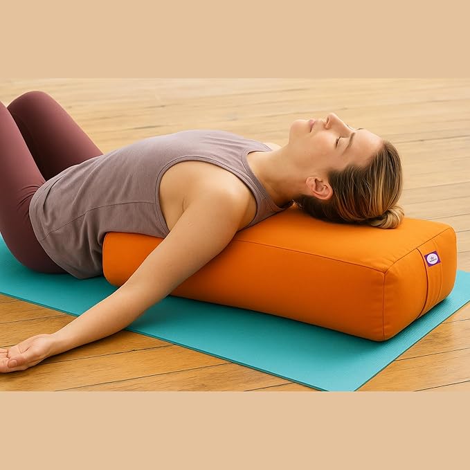 Rectangular Cotton Yoga Bolster, Yoga Pillow, Yoga Cushion, Yin yoga Bolster, Iyengar yoga bolster