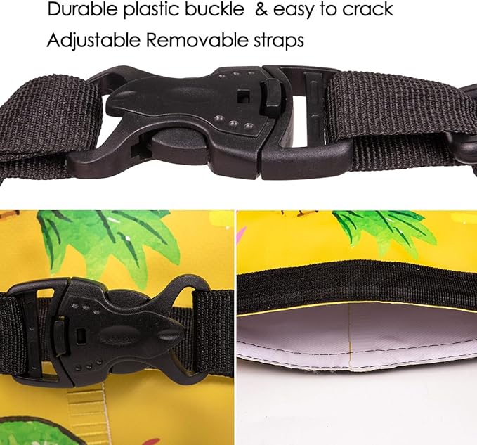 Dry Bag Waterproof,10L Roll Top Backpack Floating Dry Bag for Kayaking Boating Swimming Hiking Camping Outdoor Activities,Yellow Pineapple