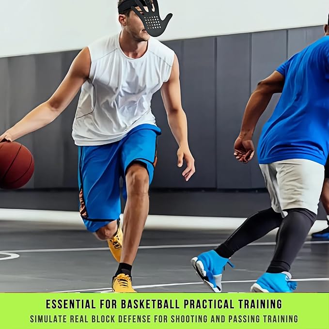 Generic Headgear Blocking Guards Basketball Defensive Mask, 3D Eye-Blocking Shooting Dribble Training Mask, Guard Shooter Jump Shot Basketball Game Training Equipment, Improving Skills, Black