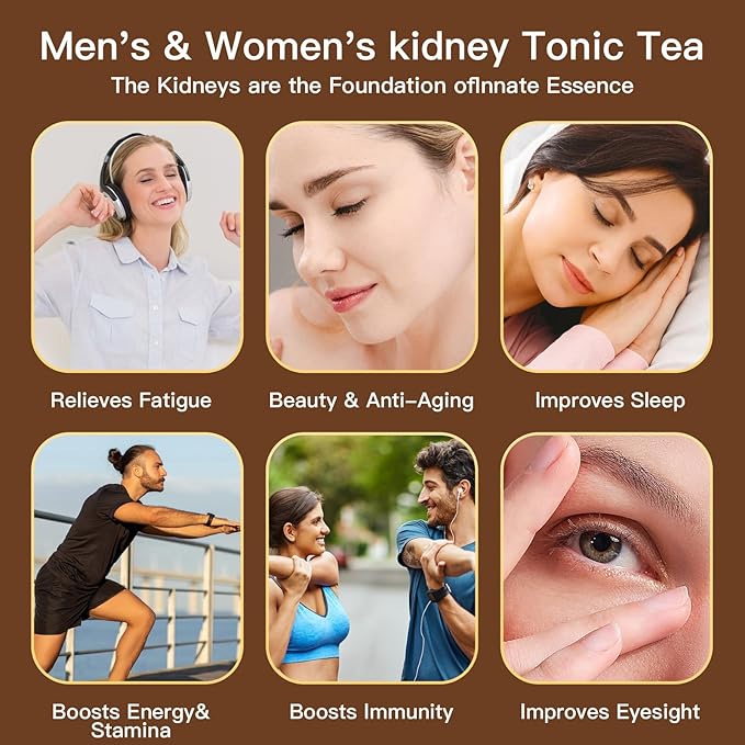 Kidney Tea Formula Ginseng Six Treasure Tea - Natural Chinese Traditional Herbal Ginseng Five Treasures Kidney Detox Cleanse Teabag For Men Women, 6 Precious Ingredients Formula(1 Pack/25 Bags/250g)