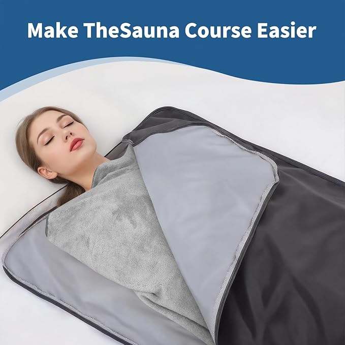 Infrared Sauna Blanket Towel Inserted 30" x 70" Reusable Machine Washable Insert Towel Easy Detoxification Simplifies Clean-Up Super Absorbent Perfect Companion for Infrared Sauna Blanket (Gray)