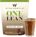 VitaHustle ONE Superfood Lean Protein Powder, All-in-One Nutrition Shake, 10g Plant Protein, Multivitamins, Ashwagandha, Low Calorie, Postbiotics, 15 Servings