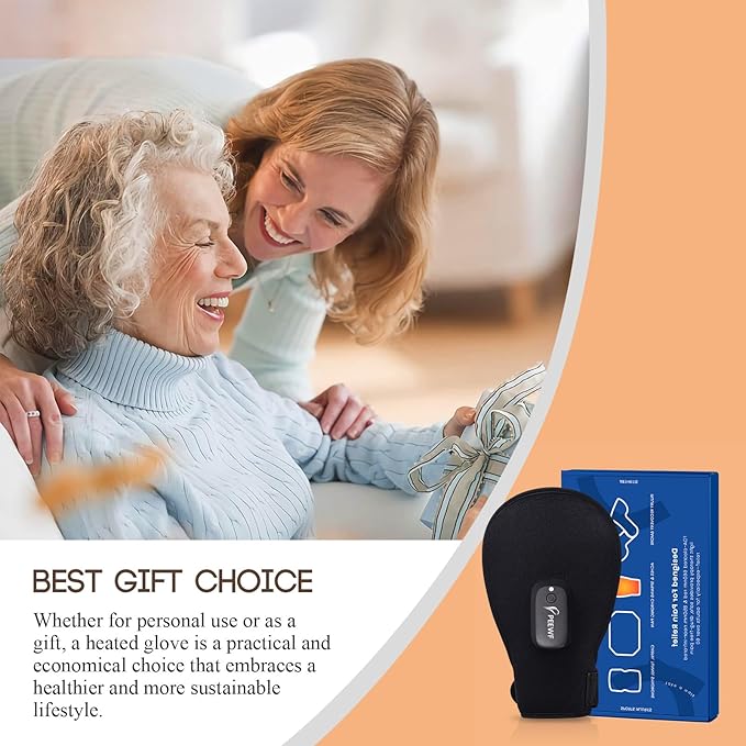 Wireless Red Light Therapy Glove for Hands – 660nm & 850nm Near-Infrared | Pain Relief for Arthritis, Carpal Tunnel, Sore Muscles | 30 LEDs + Built-in Gentle Heating Wires | Breathable | Auto Shut-Off