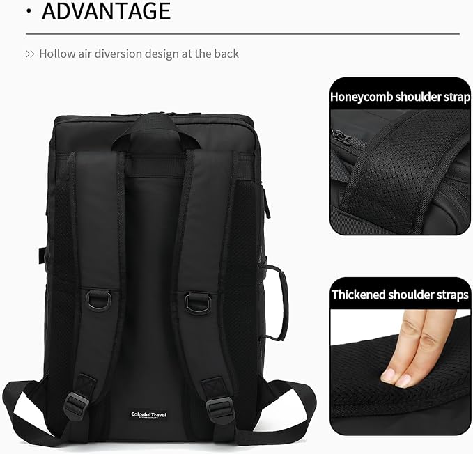 Kalesi Gym Duffle Tennis Bag Backpack 4-Way Waterproof with Shoes Compartment for travel Sport Hiking laptop (Black 02)