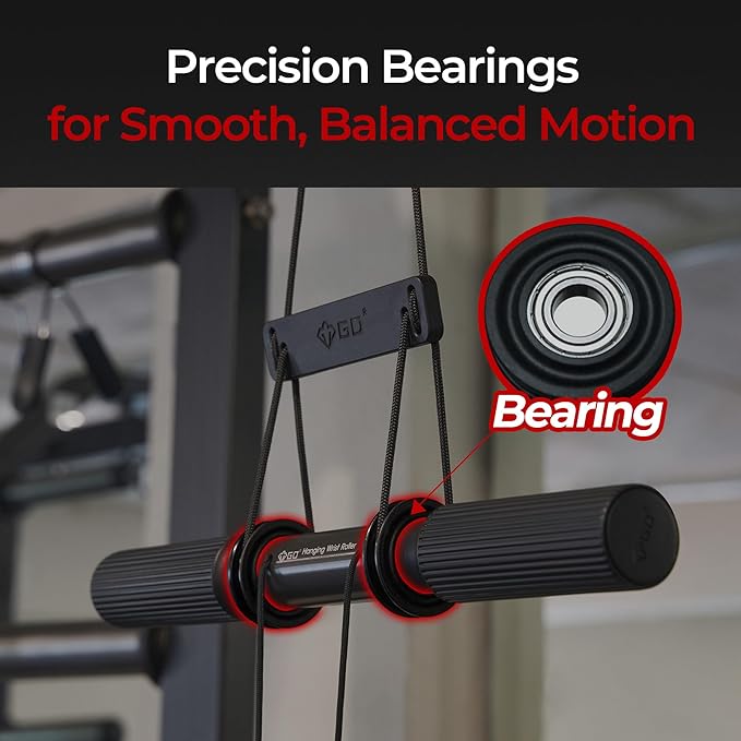 GD Hanging Wrist Roller Forearm Blaster- Forearm Strengthener Exercise Equipment Wrist Trainer for Muscle building and Injury prevention Hand Grip Strength