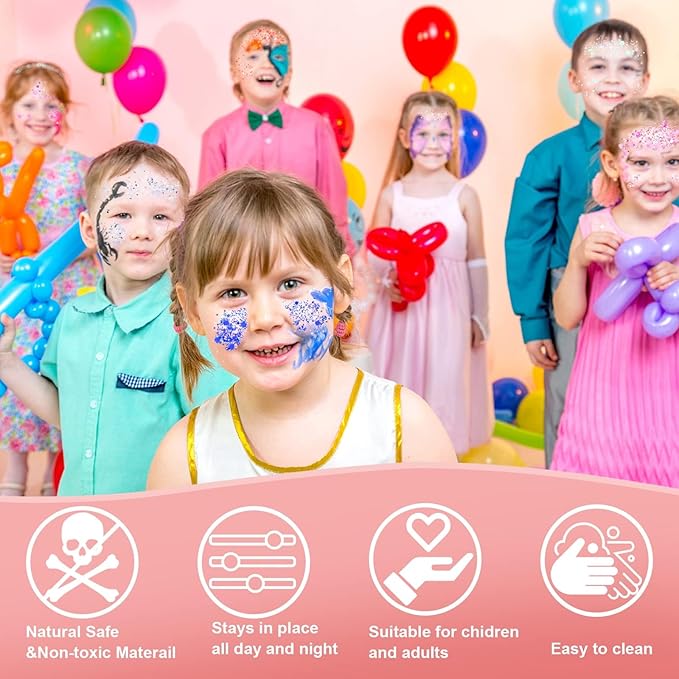 Go Ho Hot Pink Face Body Glitter Gel,Singer Concerts Hot Pink Face Paint Makeup,Holographic Chunky Sequins Glitters for Eye Lip Hair Nails,Festival Rave Accessories,52g