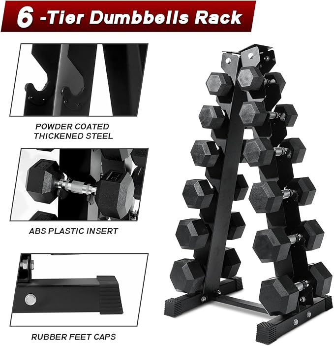RitFit 5-650 LBS PVC Encased Hex Dumbbell Sets with Optional Rack for Home Gym, Hand weight with Chrome Handle for Strength Training, Workouts