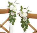 10 Wedding Aisle Decorations for Wedding Ceremony White Wedding Chair Decorations Flowers for Wedding Aisle Decor Church Pew Decorations